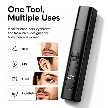 Professional LED Display Nose & Ear Trimmer