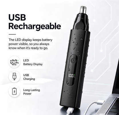 Professional LED Display Nose & Ear Trimmer