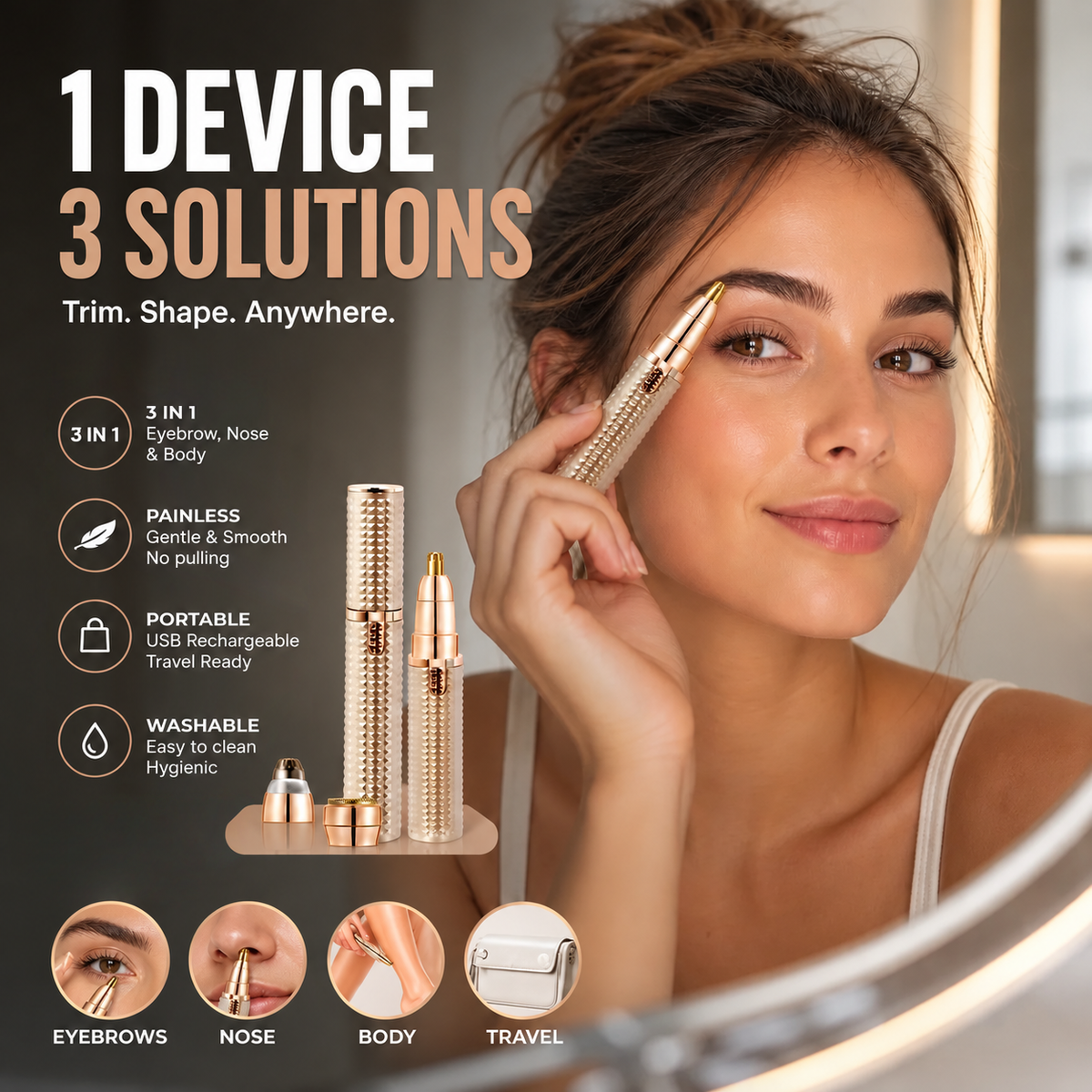 Portable Electric Eyebrow Trimmer