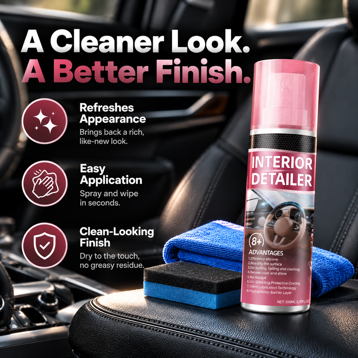 🎁 BUY 1 GET 1 FREE 🔥 | Interior Restore & Protect Spray 🚗