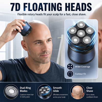 Head Shavers for Bald Men, IPX7 Waterproof Wet/Dry Head Shavers for Men