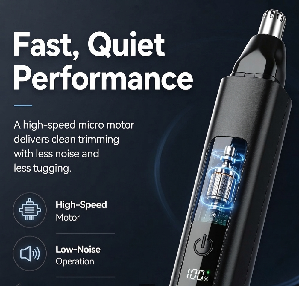 Professional LED Display Nose & Ear Trimmer