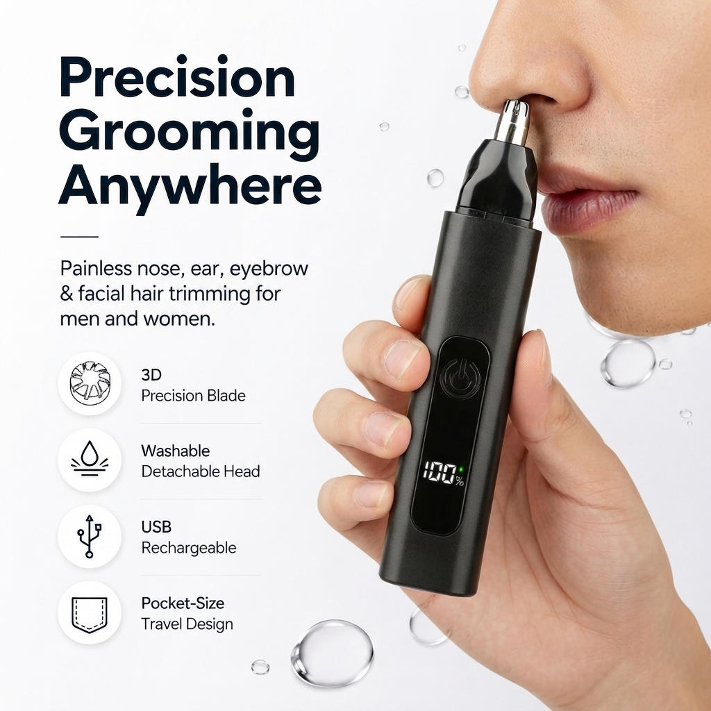 Professional LED Display Nose & Ear Trimmer